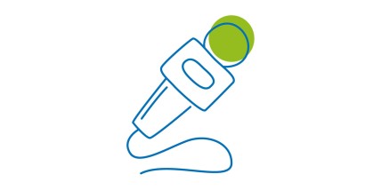 Das Icon zeigt ein Mikrofon. 